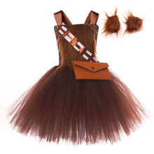 Load image into Gallery viewer, Kids Star Wars Costume Princess Chewbacca Dress Cosplay Brown Dress for Halloween