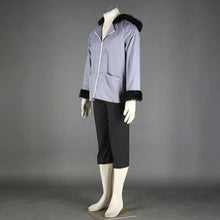 Load image into Gallery viewer, Men and Kids Grey Hooded Costume Jacket with Black Fur Trim and Capri Pants Cosplay Costume