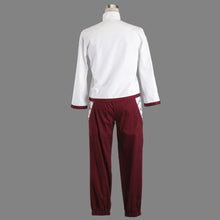 Load image into Gallery viewer, White Long Sleeve Martial Arts Top with Burgundy Trim and Matching Jogger Pants Set Cosplay Outfits Halloween Costume