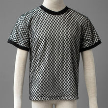 Load image into Gallery viewer, Black Unisex Fishnet Mesh Short Sleeve T-Shirt Inner Layering Top Ninja Cosplay Undershirt