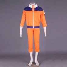 Load image into Gallery viewer, Orange &amp; Navy Blue Ninja Costume Anime Style Set for Men and Kids