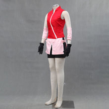 Load image into Gallery viewer, Women &amp; Girls Red Sleeveless Top and Pink Skirt Set Anime Ninja Cosplay Costume
