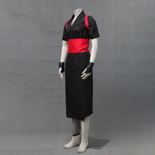 Load image into Gallery viewer, Women and Kids Adult Black Ninja Kimono Dress with Red Straps Cosplay Costume