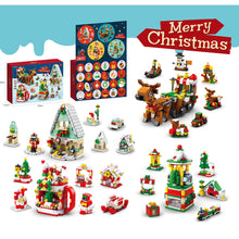 Load image into Gallery viewer, The nutcracker Santa Claus Christmas sleigh DIY Building Block Dest Decoration Christmas Gift