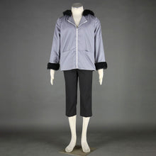 Load image into Gallery viewer, Men and Kids Grey Hooded Costume Jacket with Black Fur Trim and Capri Pants Cosplay Costume