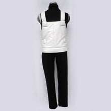 Load image into Gallery viewer, White Jacket Zippered Vest Black Mock Neck Sleeveless Shirt Trousers Set Ninja Cosplay Costume