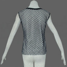 Load image into Gallery viewer, Black Unisex Fishnet Mesh Short Sleeve T-Shirt Inner Layering Top Ninja Cosplay Undershirt