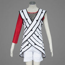 Load image into Gallery viewer, White Wrapped Dress, Single Red Long Sleeve and Shorts Ninja Cosplay Outfits