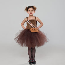 Load image into Gallery viewer, Kids Star Wars Costume Princess Chewbacca Dress Cosplay Brown Dress for Halloween