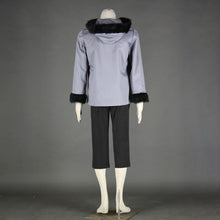Load image into Gallery viewer, Men and Kids Grey Hooded Costume Jacket with Black Fur Trim and Capri Pants Cosplay Costume