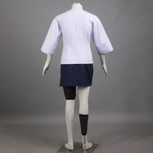 Load image into Gallery viewer, Lavender Ninja Kimono Top and White Apron Set with Red Obi Sash Cosplay Costume