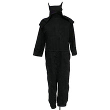 Load image into Gallery viewer, Black One Piece Hooded Jumpsuit with Pointed Animal Ears and Yellow Red Split Circle Anime Cosplay