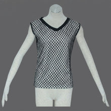 Load image into Gallery viewer, Black Unisex Fishnet Mesh Short Sleeve T-Shirt Inner Layering Top Ninja Cosplay Undershirt