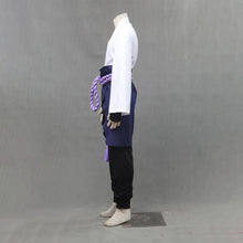 Load image into Gallery viewer, White Open-Front Kimono with Purple Rope Belt Set Anime Ninja Cosplay Costume