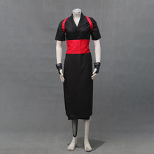 Load image into Gallery viewer, Women and Kids Adult Black Ninja Kimono Dress with Red Straps Cosplay Costume