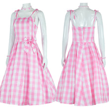 Load image into Gallery viewer, Women and Kids Barbie Costumes Barbie Cosplay Pink Plaid Bow Dress