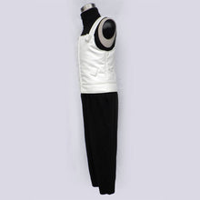 Load image into Gallery viewer, White Jacket Zippered Vest Black Mock Neck Sleeveless Shirt Trousers Set Ninja Cosplay Costume