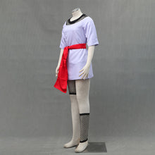 Load image into Gallery viewer, Anime Purple Crew Neck Dress with Red Sash Cosplay Costume