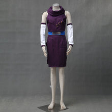 Load image into Gallery viewer, Purple Slim Dress with Cowl Neck and White Sleeves Set Anime Ninja Style