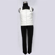 Load image into Gallery viewer, White Jacket Zippered Vest Black Mock Neck Sleeveless Shirt Trousers Set Ninja Cosplay Costume