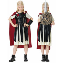 Load image into Gallery viewer, Spartan Warrior Costume Ancient Rome Gladiator Fighter Cosplay Full Suits for Men and Kids