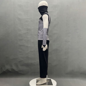 Naruto Costumes Hatake Kakashi Anbu Cosplay Mask Shirt Gray full Outfits for Men and Kids