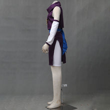 Load image into Gallery viewer, Purple Slim Dress with Cowl Neck and White Sleeves Set Anime Ninja Style