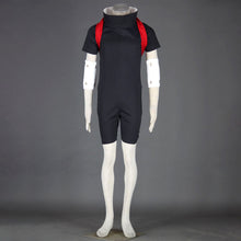Load image into Gallery viewer, Anime Ninja Cosplay Bodysuit Navy Blue High Collar Jumpsuit with Red Waist Sash
