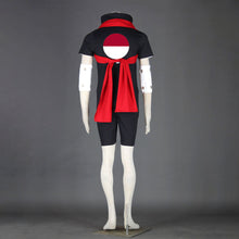 Load image into Gallery viewer, Anime Ninja Cosplay Bodysuit Navy Blue High Collar Jumpsuit with Red Waist Sash