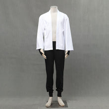 Load image into Gallery viewer, White Open-Front Kimono with Purple Rope Belt Set Anime Ninja Cosplay Costume