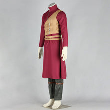 Load image into Gallery viewer, Red High Neck Long Tunic Coat with Tan Chest Vest and Pants Cosplay Outfits Halloween Costume