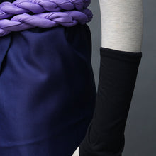 Load image into Gallery viewer, White Open-Front Kimono with Purple Rope Belt Set Anime Ninja Cosplay Costume