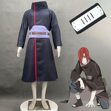 Load image into Gallery viewer, Naruto Costume Amegakure Ninja Pain Ajisai Cosplay Cloak Robe with Headband Men and Kids