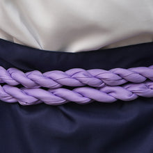 Load image into Gallery viewer, White Open-Front Kimono with Purple Rope Belt Set Anime Ninja Cosplay Costume