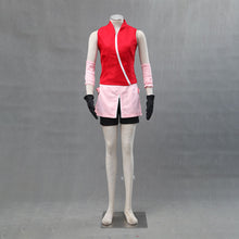 Load image into Gallery viewer, Women &amp; Girls Red Sleeveless Top and Pink Skirt Set Anime Ninja Cosplay Costume