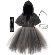 Load image into Gallery viewer, Kids Girl Bleach Costume Reaper of Death Girls Black Dress Halloween Cosplay Outfits