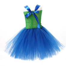 Load image into Gallery viewer, Kids Girl The Super Mario Bros Costume Blue Dress with Hat Set Birthday Party Cosplay Outfit Suit for Halloween