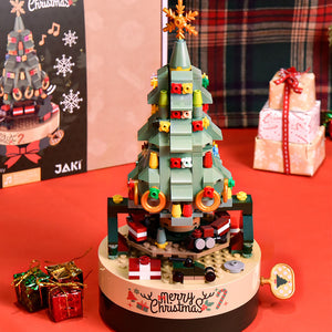 Christmas Tree Music Box Toy DIY Brick Building Block Christmas Gift
