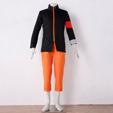 Load image into Gallery viewer, Anime Movie Short-Haired Orange Shinobi Hero Cosplay Costume Uniform with Red  Scarf