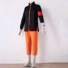 Load image into Gallery viewer, Anime Movie Short-Haired Orange Shinobi Hero Cosplay Costume Uniform with Red  Scarf