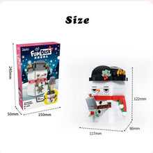 Load image into Gallery viewer, Christmas Pen holder Snowman DIY Building Block Christmas Gift