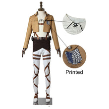 Load image into Gallery viewer, Anime Attack On Titan Costume Eren Jaeger Scout Regiment Cosplay Full Outfits with Cloak for Men