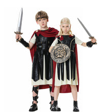 Load image into Gallery viewer, Spartan Warrior Costume Ancient Rome Gladiator Fighter Cosplay Full Suits for Men and Kids