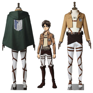 Attack On Titan Costume Eren Jaeger Cosplay Battle Full Set Costume
