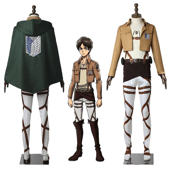 Attack On Titan Costume Eren Jaeger Cosplay Battle Full Set Costume