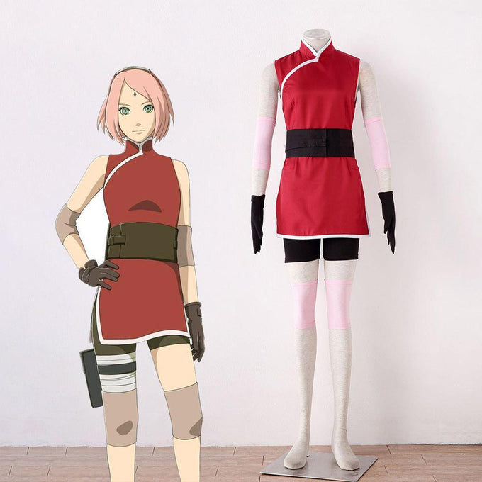 The Last NARUTO The Movie Haruno Sakura Cosplay Sets Halloween Costume