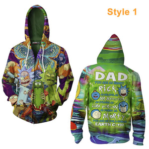Mens Rick and Morty Hoodies 3D Printed Sweatshirts