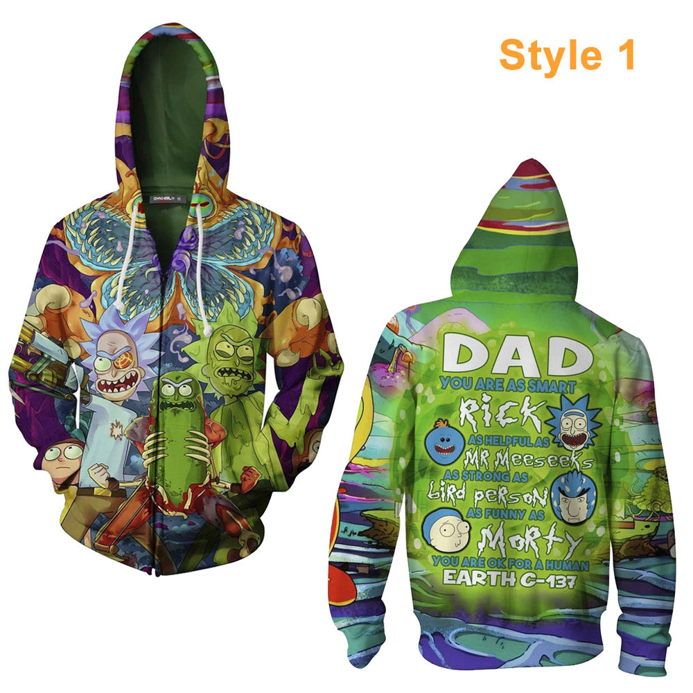 Mens Rick and Morty Hoodies 3D Printed Sweatshirts