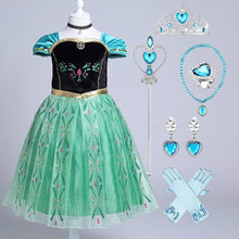 Load image into Gallery viewer, Kids Frozen Costume Princess Elsa Cosplay Birthday or Party Dress With Accessories