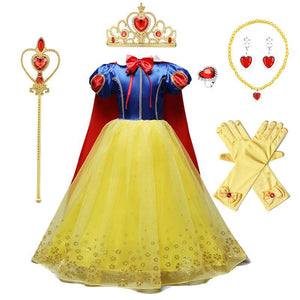 Kid's High Quality Snow White Costume Princess Costumes Dress With Accessories